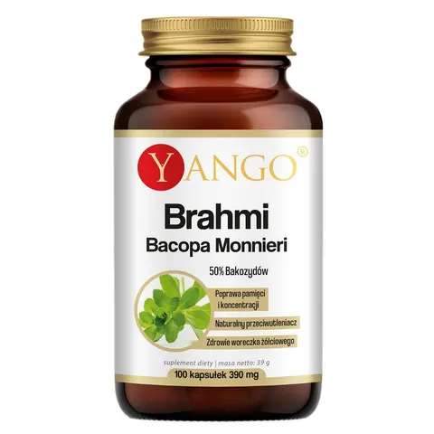 YANGO Brahmi - ekstrakt 50% bakozydów Bacopa monnieri (100 kap)