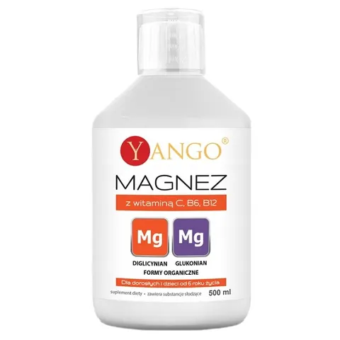 Yango Magnez z Witaminą C, B6, B12 płyn ( 500 ml)