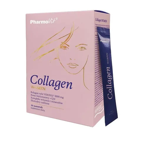 Kolagen Rybi (5 000 mg) dla Kobiet Bezglutenowy 20 Saszetek - Pharmovit