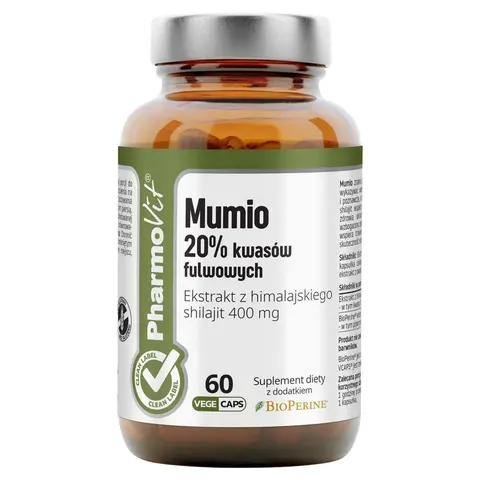 MUMIO EKSTRAKT (400 mg) 60 KAPSUŁEK - PHARMOVIT (CLEAN LABEL)