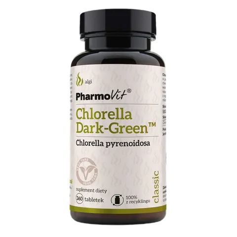 CHLORELLA DARK-GREEN BEZGLUTENOWA 360 TABLETEK - PHARMOVIT (CLASSIC)