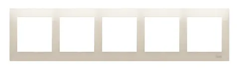 SIMON54 Ramka 5-krotna uniwersalna PREMIUM IP20 / IP44; kremowy