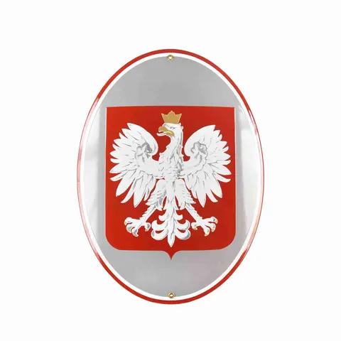 Godło Polski owalne emaliowane 40 x 50 cm