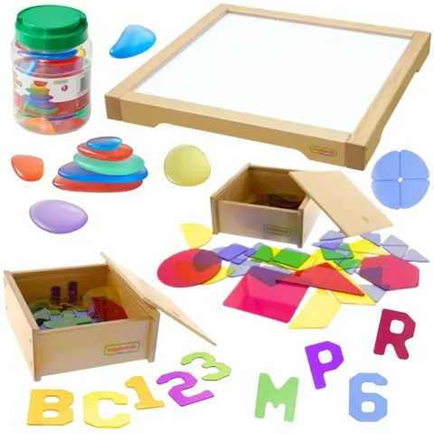 Masterkidz skrzynia LED sensoryczna z zestawem akcesoriów
