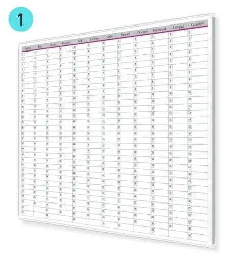 Planer Roczny 120x100 cm - dwa warianty