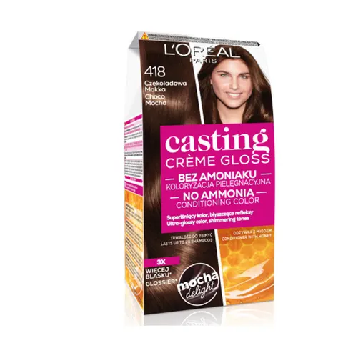 L'OREAL CASTING CREME GLOSS Farba do włosów 418 CZEKOLADOWA MOKKA