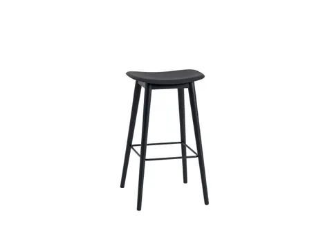 Fiber Stool Wood Base - hocker