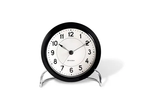 Arne Jacobsen Station Table clock black - budzik