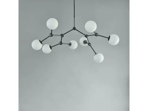 Drop Chandelier Bulp Grey Mini - żyrandol