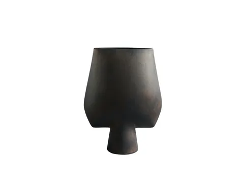 Sphere Square Vase Big Coffee - wazon