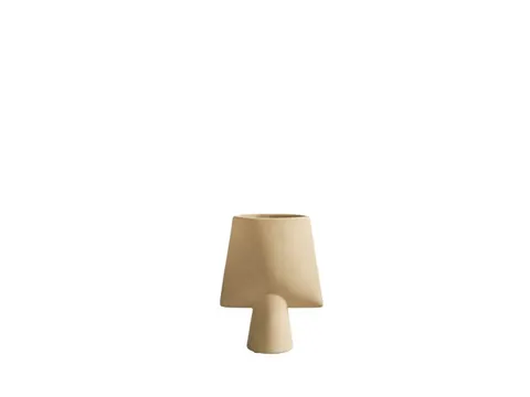 Sphere Vase Square Mini Sand - wazon