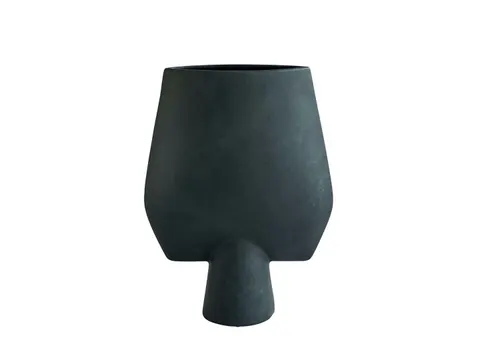 Sphere Vase Square Hexa Black - wazon