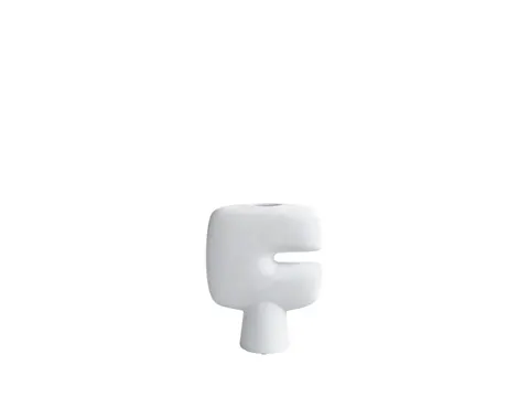 Tribal Vase, Mini Bone White - wazon