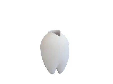 Sumo Vase Slim - Bone White - wazon ceramiczny