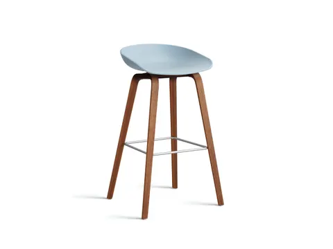 About a Stool (AAS 32) High - Walnut - stołek na drewnianych nogach