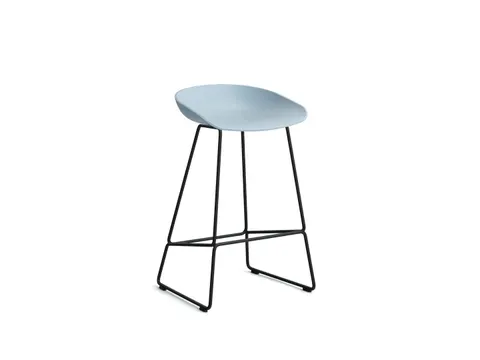 About a Stool (AAS 38) Low - Black Steel - stołek na metalowych nogach