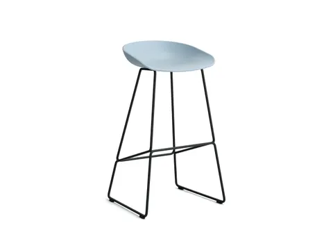 About a Stool (AAS 38) High - Black Steel - stołek na metalowych nogach