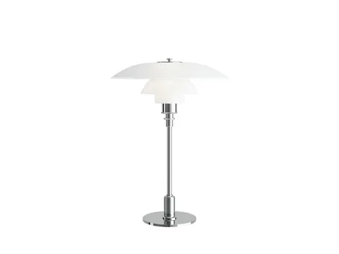 PROMOCJA! PH 3 1/2-2 1/2 Glass Table - High lustre chrome plated - lampa stołowa