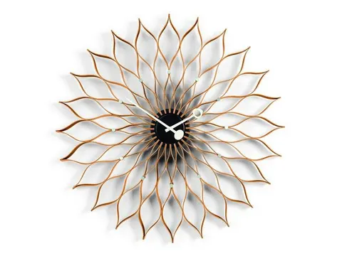 Sunflower Clock - Birch - zegar ścienny