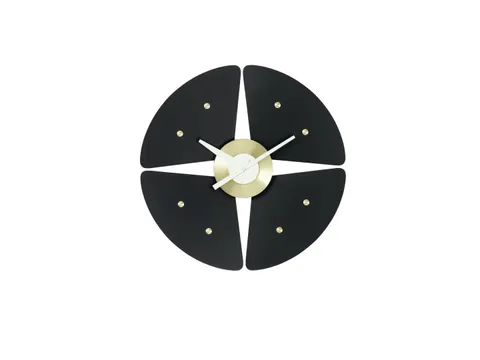 Petal Clock Black - zegar ścienny