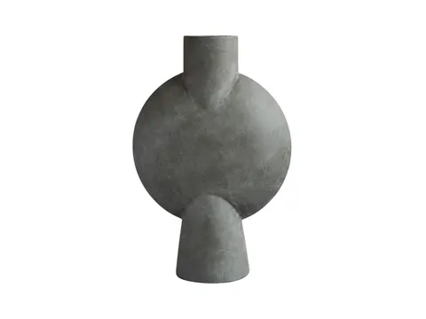 Sphere Vase Bubl Hexa Dark Grey - wazon