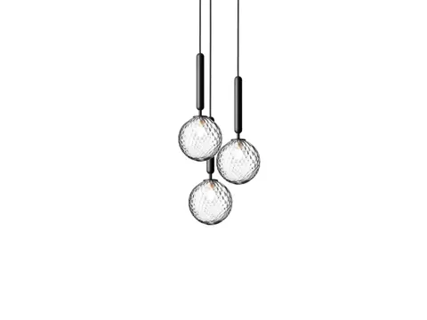 Miira 3 Rock Grey/Optic Clear - lampa wisząca