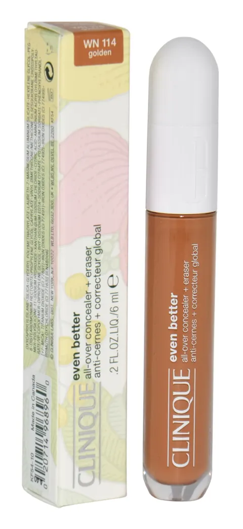 CLINIQUE EVEN BETTER ALL OVER CONCEALER + ERASER WN 114 GOLDEN 6ML