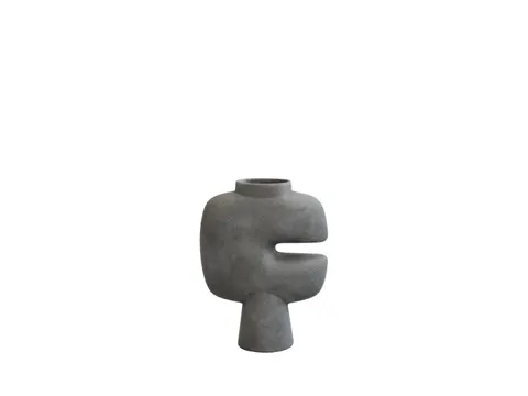 Tribal Vase, Medio Dark Grey - wazon
