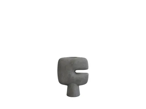 Tribal Vase, Mini Dark Grey - wazon