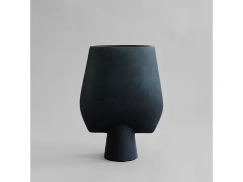 Sphere Square Vase Big Black - wazon