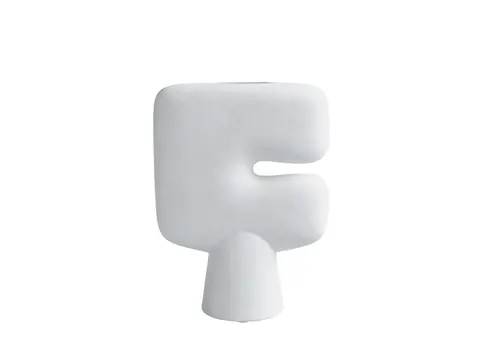 Tribal Vase, Big Bone White - wazon