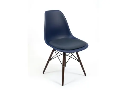 PROMOCJA! EPC DSW (Eames Plastic Chair) old height - Navy Blue - krzesło z poduszką