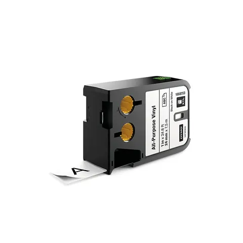 DYMO XTL taśma vinylowa trwała 24mm Czarna na białym 7m 1868753