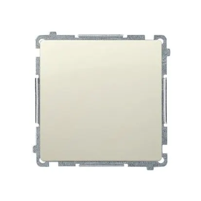 SIMON BASIC Przycisk pojedynczy zwierny bez piktogramu 10A 250V, moduł, zaciski szybkozłącza, beż; BMP1.01/12