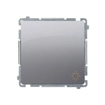 SIMON BASIC Przycisk światło 10A 250V, moduł, zaciski szybkozłącza, stal inox; BMS1.01/21
