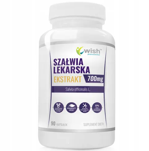 Wish Pharmaceutical - Szałwia Lekarska Ekstrakt 700mg - 90 kaps