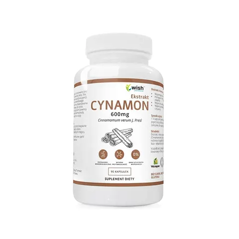 Wish Pharmaceutical - CYNAMON 600mg 90 Kapsułek