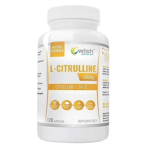 WISH Pharmaceutical L-Citrulline 500mg suplement diety 120 kapsułek