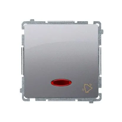 SIMON BASIC Przycisk dzwonek z podświetleniem 10A 250V, moduł, zaciski śrubowe, stal inox; BMD1L.01/21