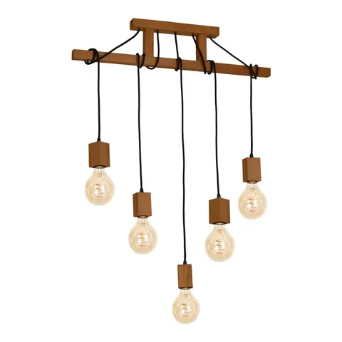 Lampa Wisząca JACK 5xE27 Dąb | MLP4358 Milagro