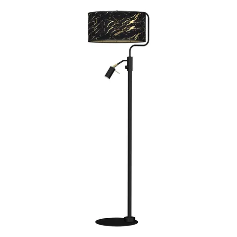 Lampa stojąca SENSO Black/Gold 1xE27 + 1x mini GU10 | MLP7300 Milagro