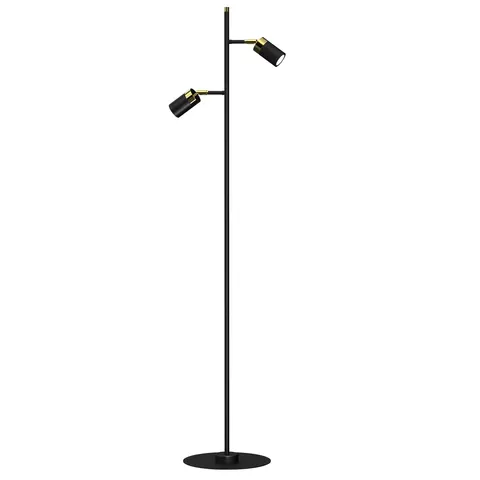 Lampa podłogowa JOKER BLACK/GOLD 1xGU10 | MLP7535 Milagro