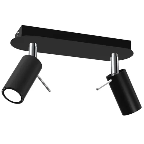 Lampa sufitowa PRESTON BLACK/CHROME 2x mini GU10 | MLP7619 Milagro