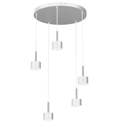Lampa wisząca ARENA WHITE/SILVER 5xGX53 | MLP7781 Milagro