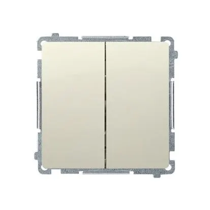 SIMON BASIC Łącznik schodowy podwójny 10A 250V, moduł, zaciski śrubowe, beż; BMW6/2.01/12