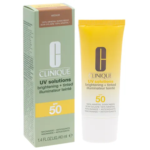 CLINIQUE UV SOLUTIONS BRIGHTENING + TINTED MINERAL SUNSCREEN SPF50 MEDIUM 40ML