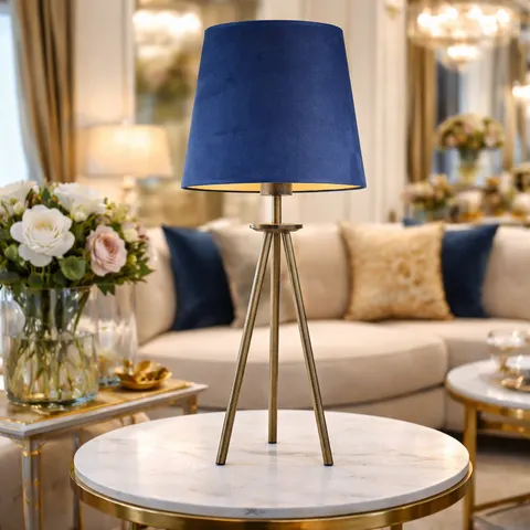 Lampa stołowa na trójnogu MEGAN VELUR