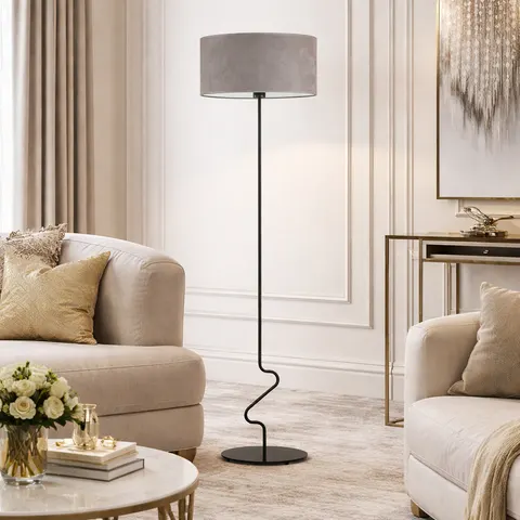Minimalistyczna lampa stojąca do salonu BETTY VELUR