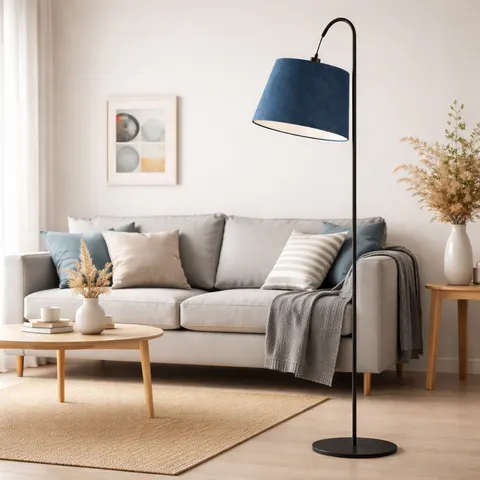 Designerska lampa podłogowa do salonu INEZ VELUR