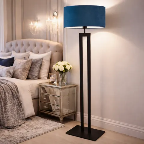 Minimalistyczna lampa podłogowa do sypialni DENERIS VELUR